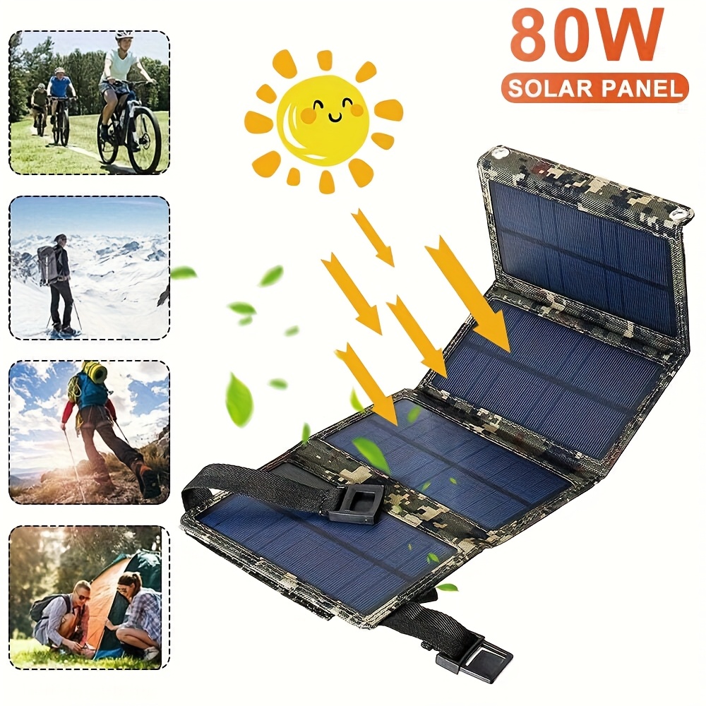 Solar Panel - Panel Solar Portátil Plegable de 80W
