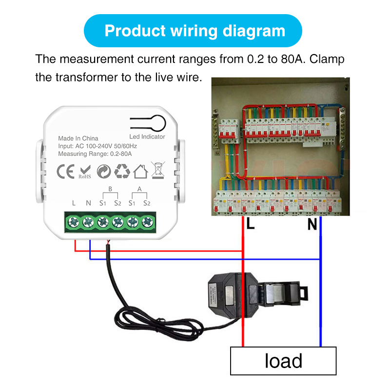 Tuya Wifi inteligente medidor  - Energy Monitor Meter reseña y precio