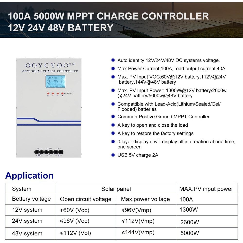 Controlador de Carga Solar MPP - Solar Panel reseña y precio